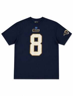 Sam Bradford #8 St Louis Rams NFL Team Apparel T Shirt Navy Mens 2XL Football